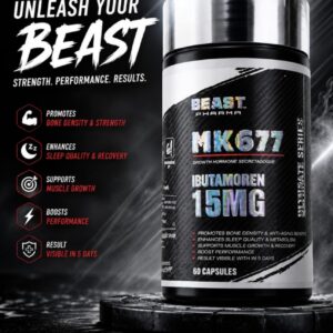 MK677 Ibutamoren 15MG Advanced Muscle Growth & Recovery Support Supplement